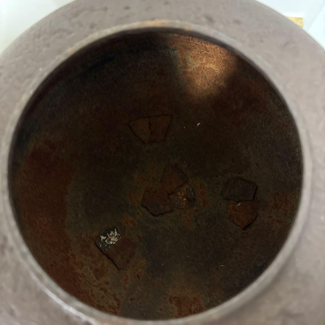 茶道具 釜 茶釜 唐銅 鬼面風炉 丸釜