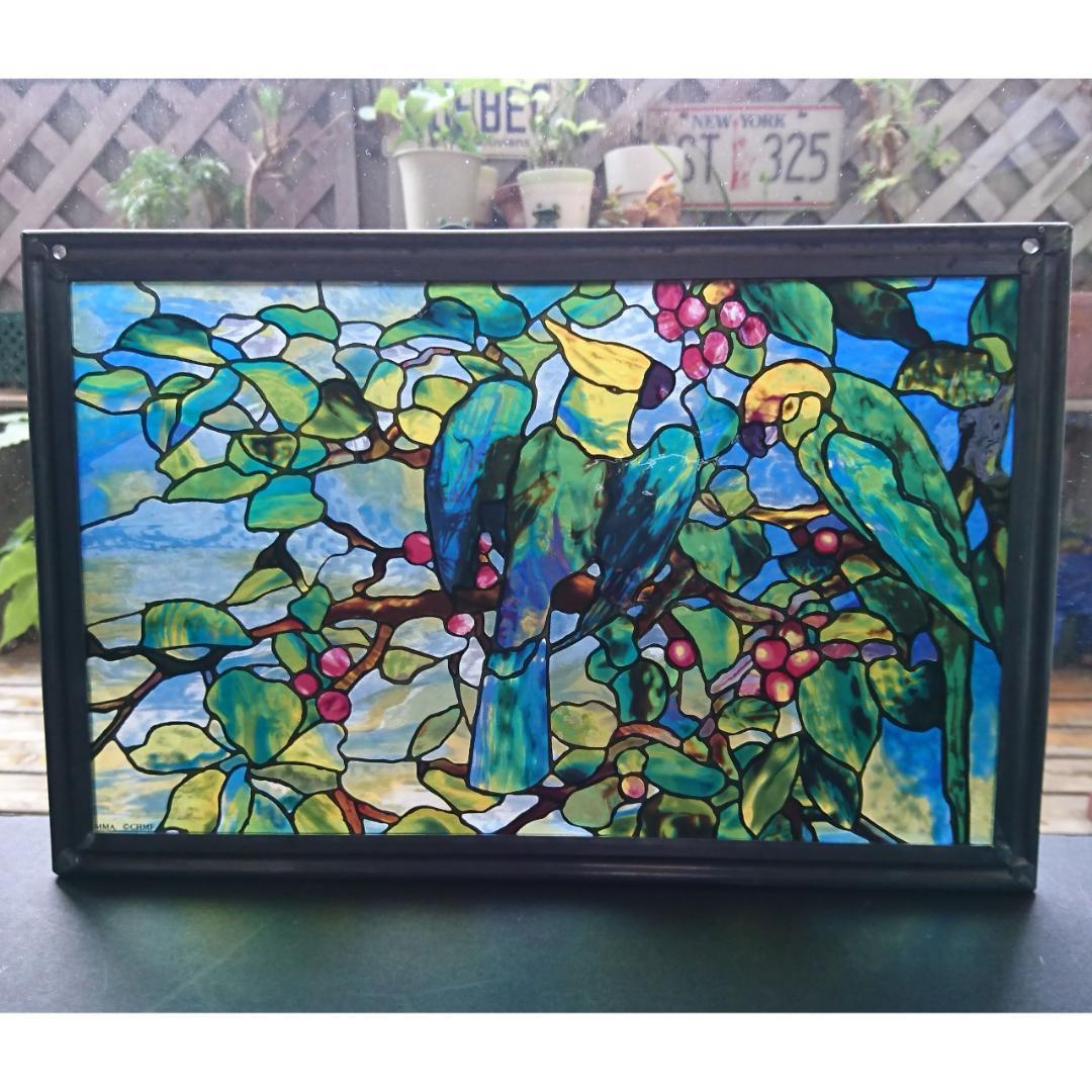 ルイスCティファニー ステンドグラス Parrotsおうむ グラスマスターズ社