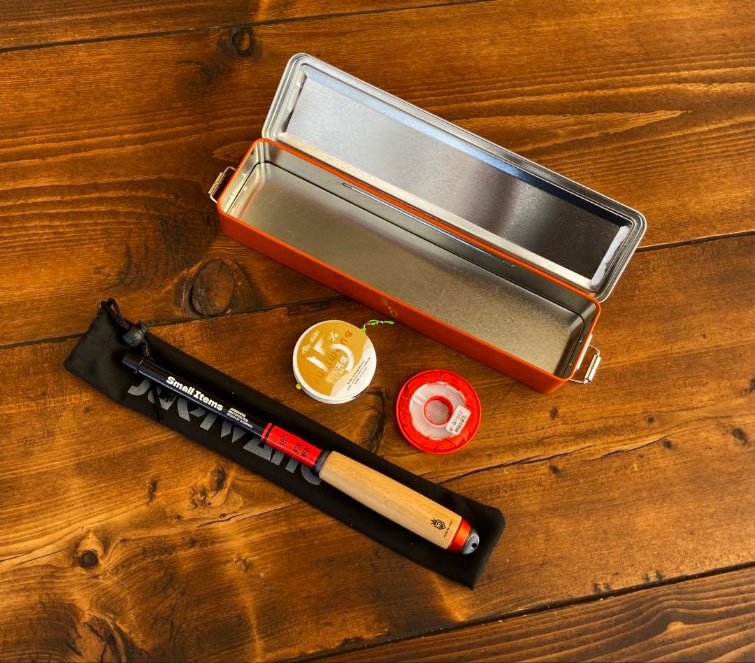 タナゴ釣りセット　1.8m 小物釣り　タナゴ竿　収納box オレンジ　振り出し