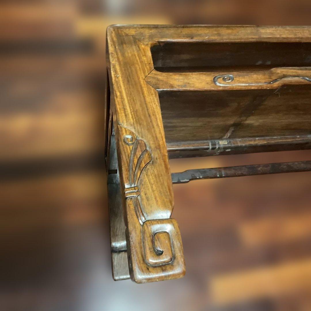 唐木製、シンプル座卓、紫檀、アンティーク