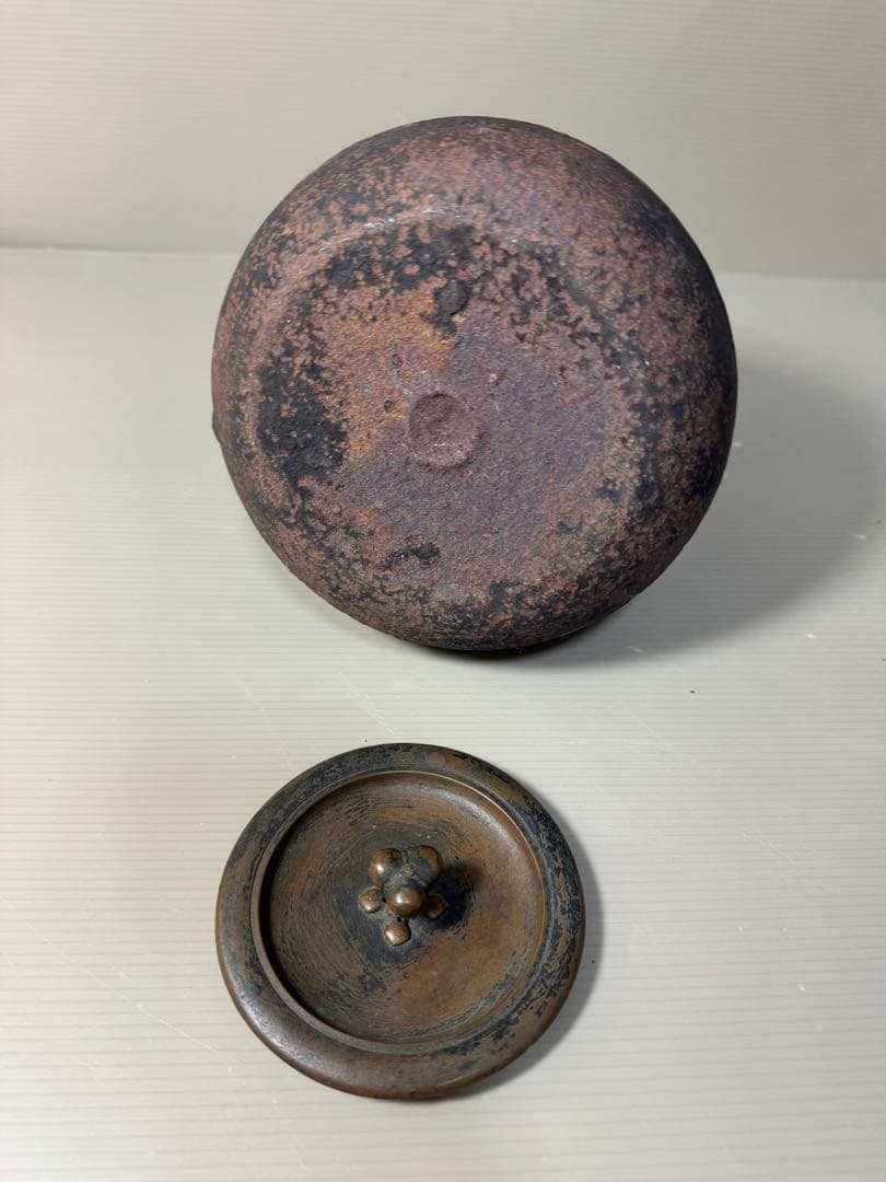 2372 龍文堂　鉄瓶　茶道具　時代物