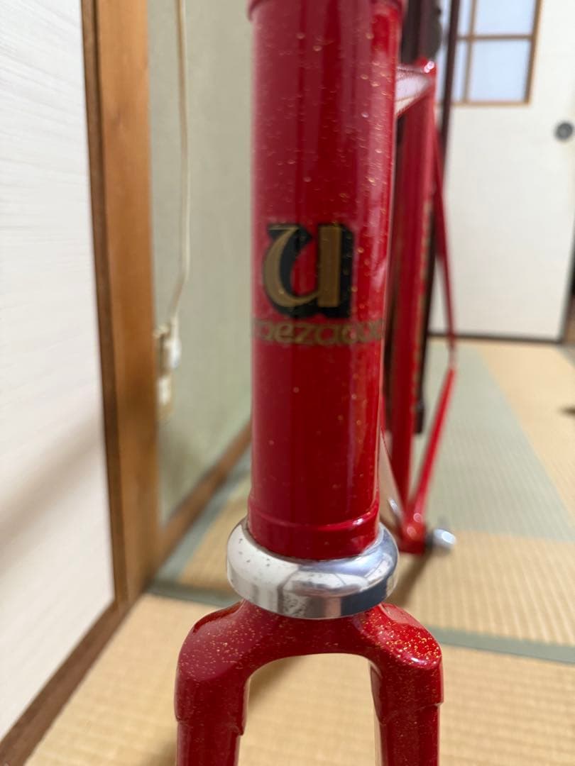 NJS UMEZAWA 金ラメ fc7600 クランク付きフレームセット