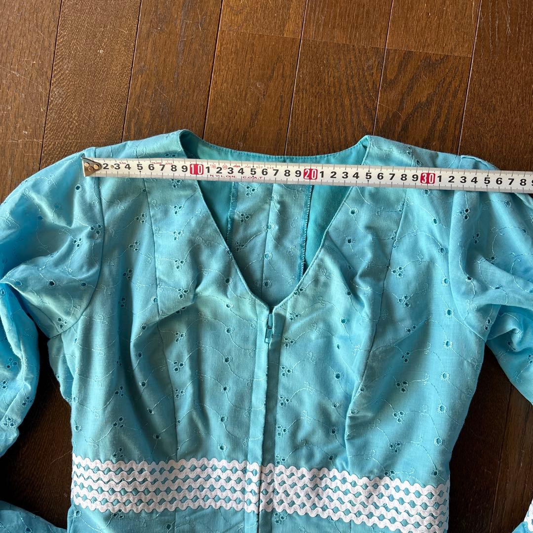 水色フラメンコツーピース