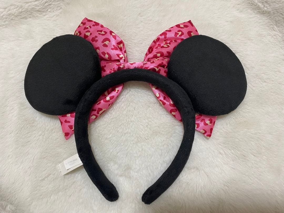 ディズニー　ミニー　ヒョウ柄　カチューシャ　ファンキャップ レオパード　セット