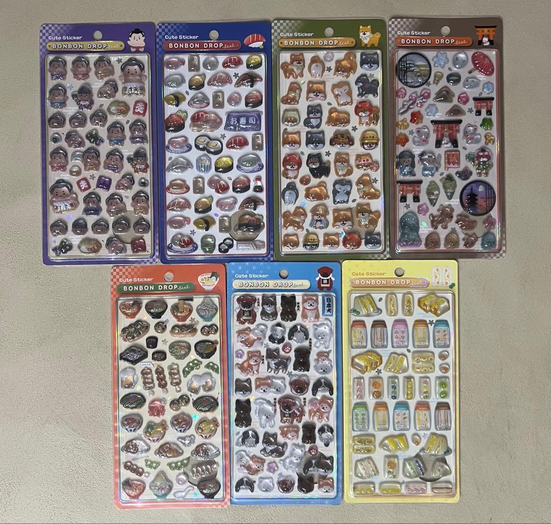 ボンボンドロップシール　和柄　新作　7種