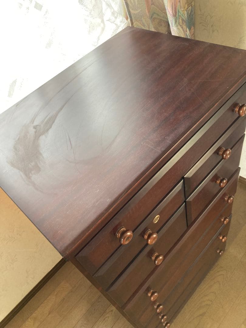 木製タンス ダークブラウン