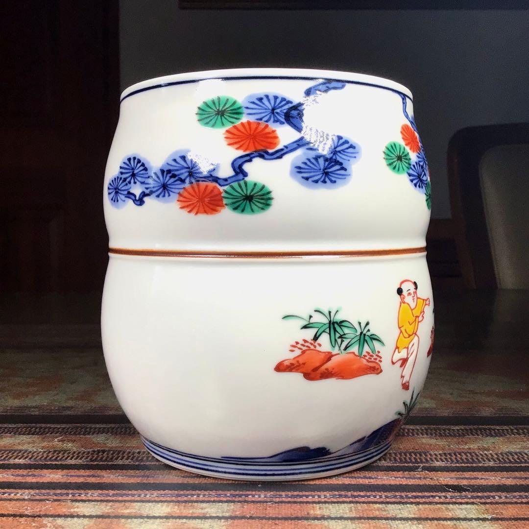 京焼　平安 橋本龍岳　唐子　水差し