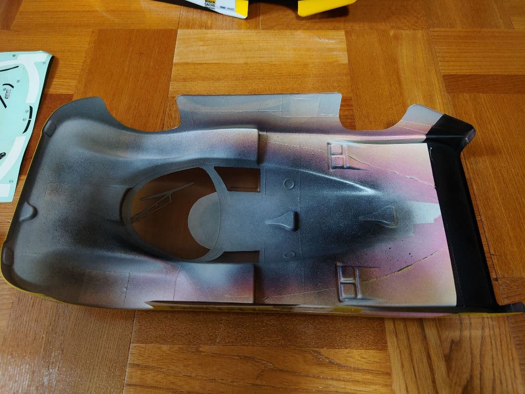 タミヤ 1/12RC ニューマン ポルシェ956 スペアボディ塗装済み【難あり】