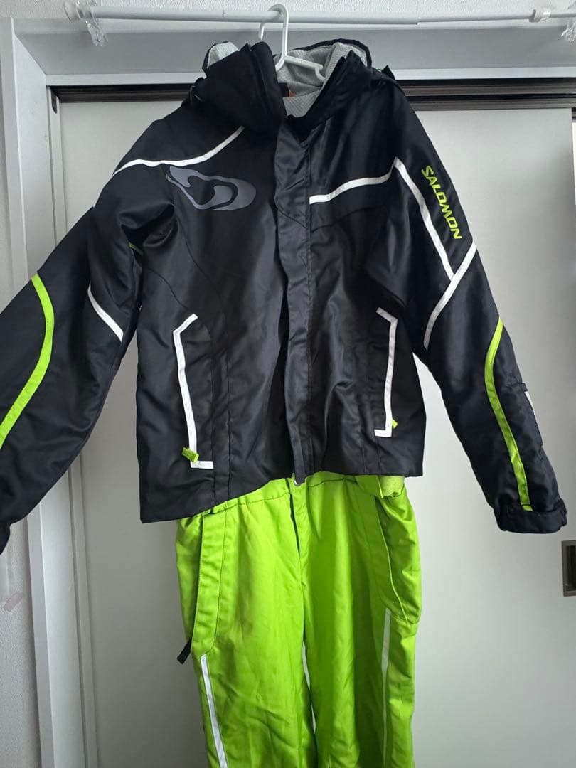 SALOMON スキーウェア Mサイズ 黒/緑