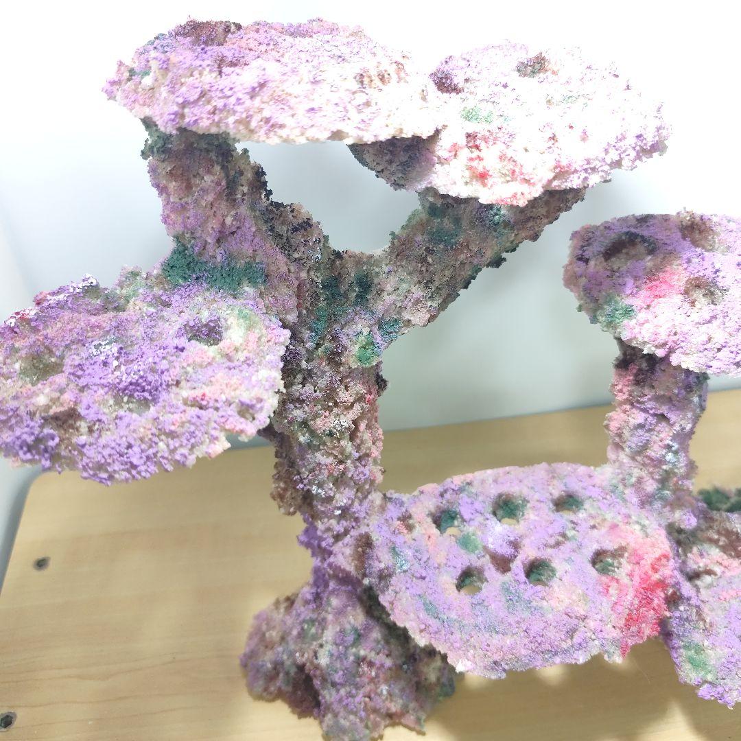 プラグ穴付き アク抜き不要人工ライブロック 海水水槽 レプリカ コーラルフラグ9