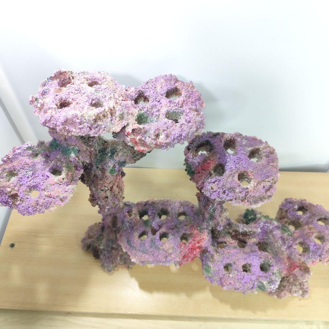 プラグ穴付き アク抜き不要人工ライブロック 海水水槽 レプリカ コーラルフラグ9