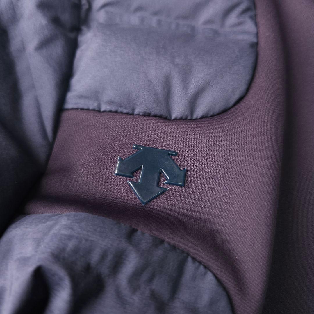 デサントゴルフ ダウンジャケット L ネイビー ジップ フェザー 切替え