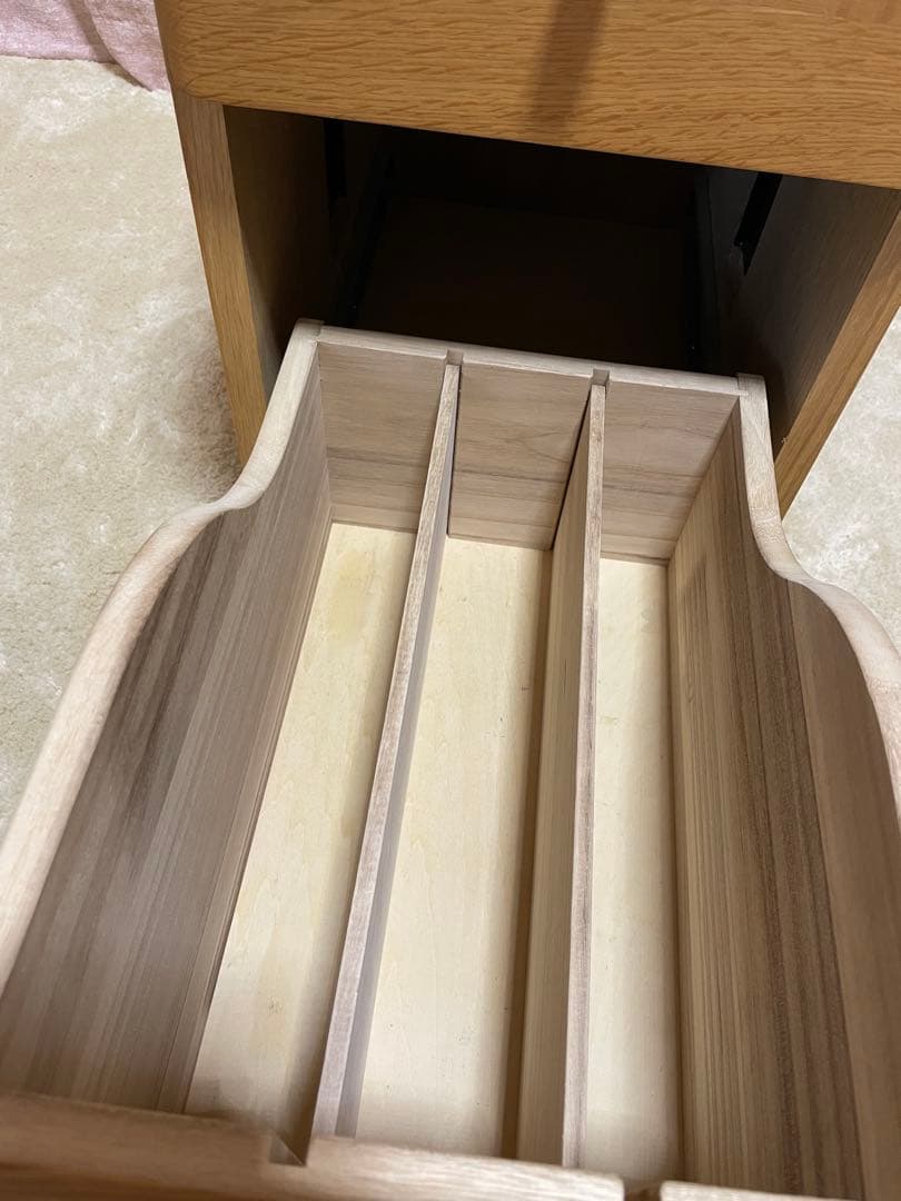 美品　飛騨産業　デスクワゴン　デスクサイドワゴン木製 脇机 可動式テーブル