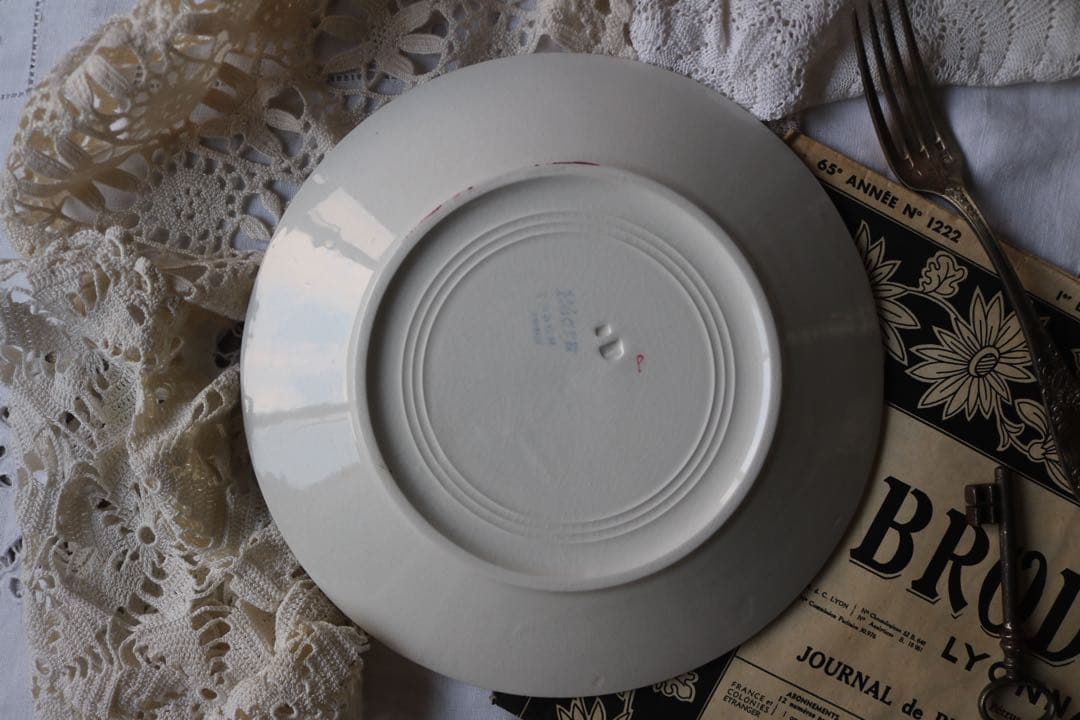 Creil montereau プレート　バスク　フランス　アンティーク　バスク