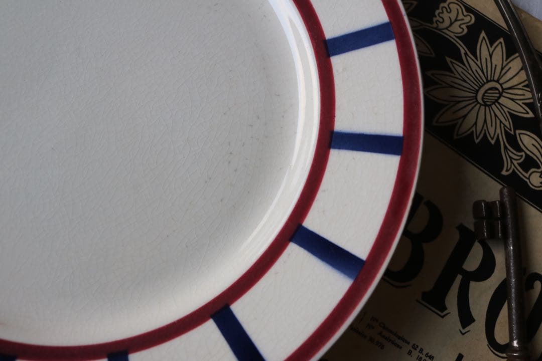 Creil montereau プレート　バスク　フランス　アンティーク　バスク