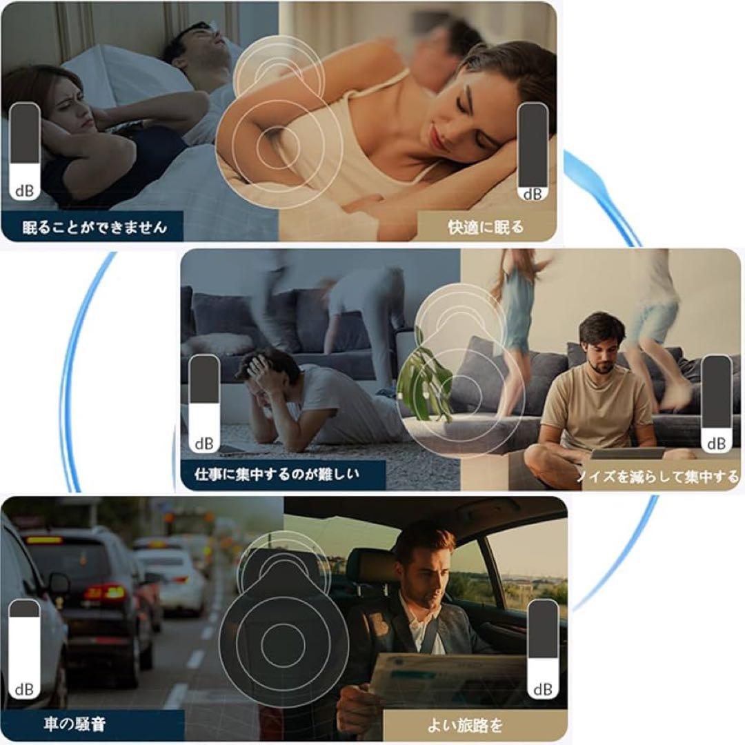 睡眠用耳栓 安眠 防音 2 ペア 飛行機 仕事 勉強 水洗い可能