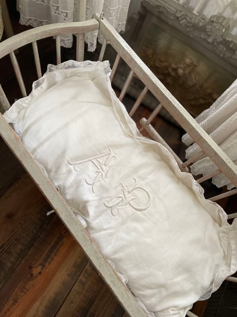 フランスアンティーク♡クッション付きカート♡フランスアンティークレース