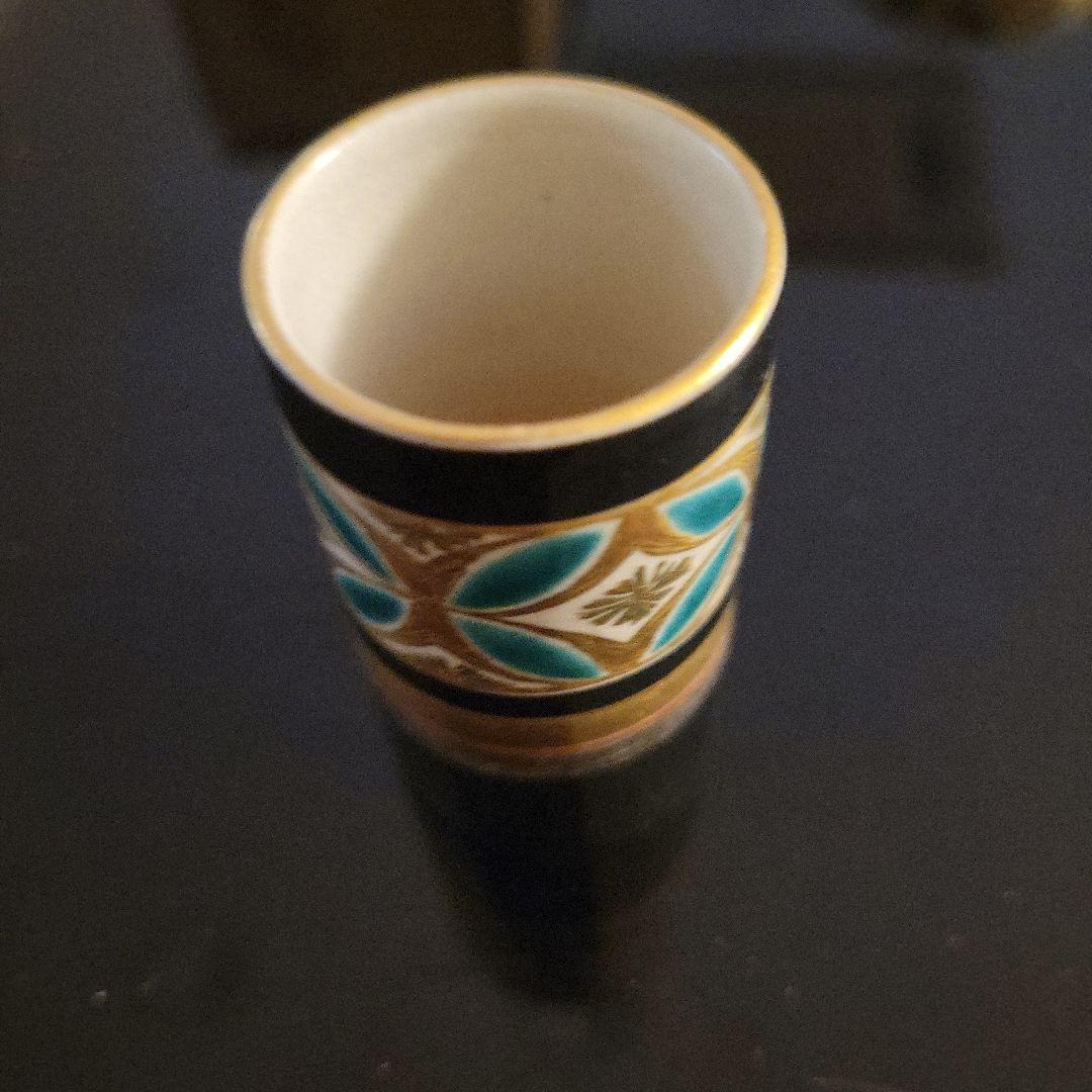 宮川香雲茶道具セット ３組松葉柄茶碗振り出し茶巾筒