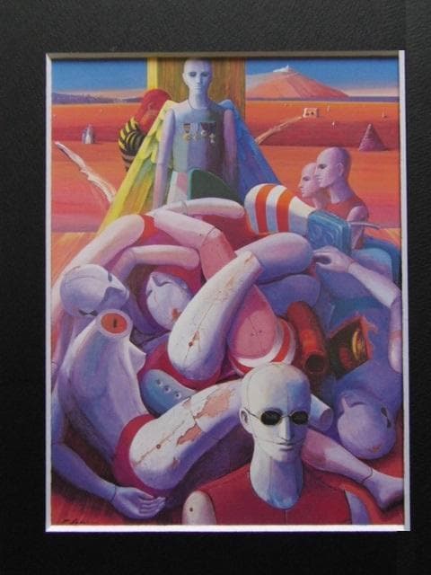 石井武夫、遠い岬、希少な額装用画集より、新品高級額装付、状態良好