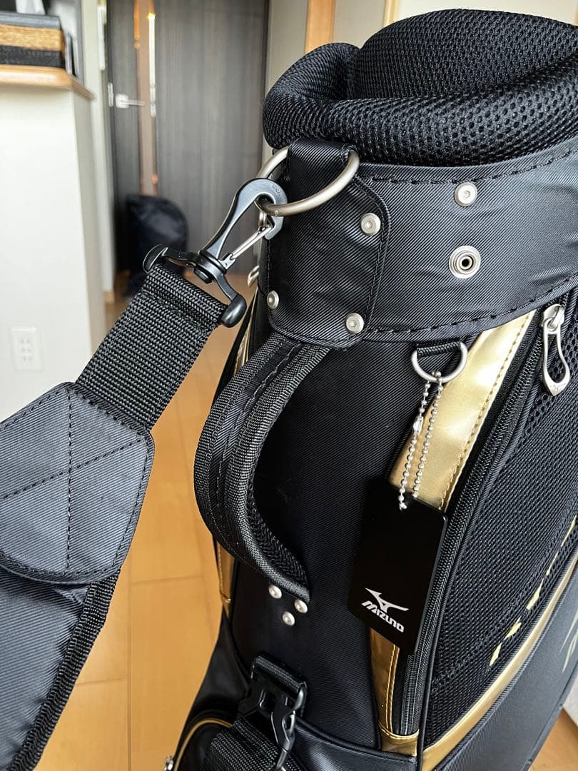 専用　ミズノ　MIZUNO RV03 キャディバッグ　軽量　メンズ 黒×ゴールド