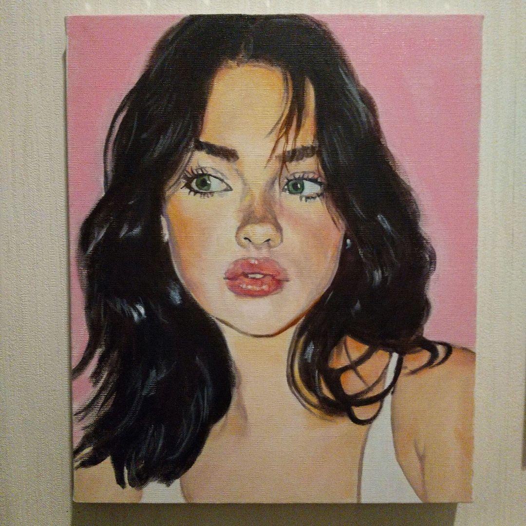 人物画#11 女性の肖像 油彩画 8号 F8 油絵