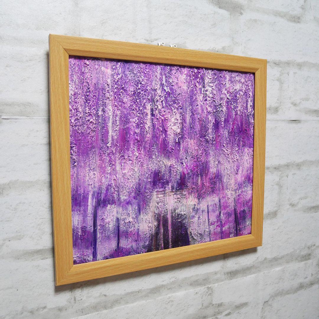 油絵 絵画 【藤の雨】