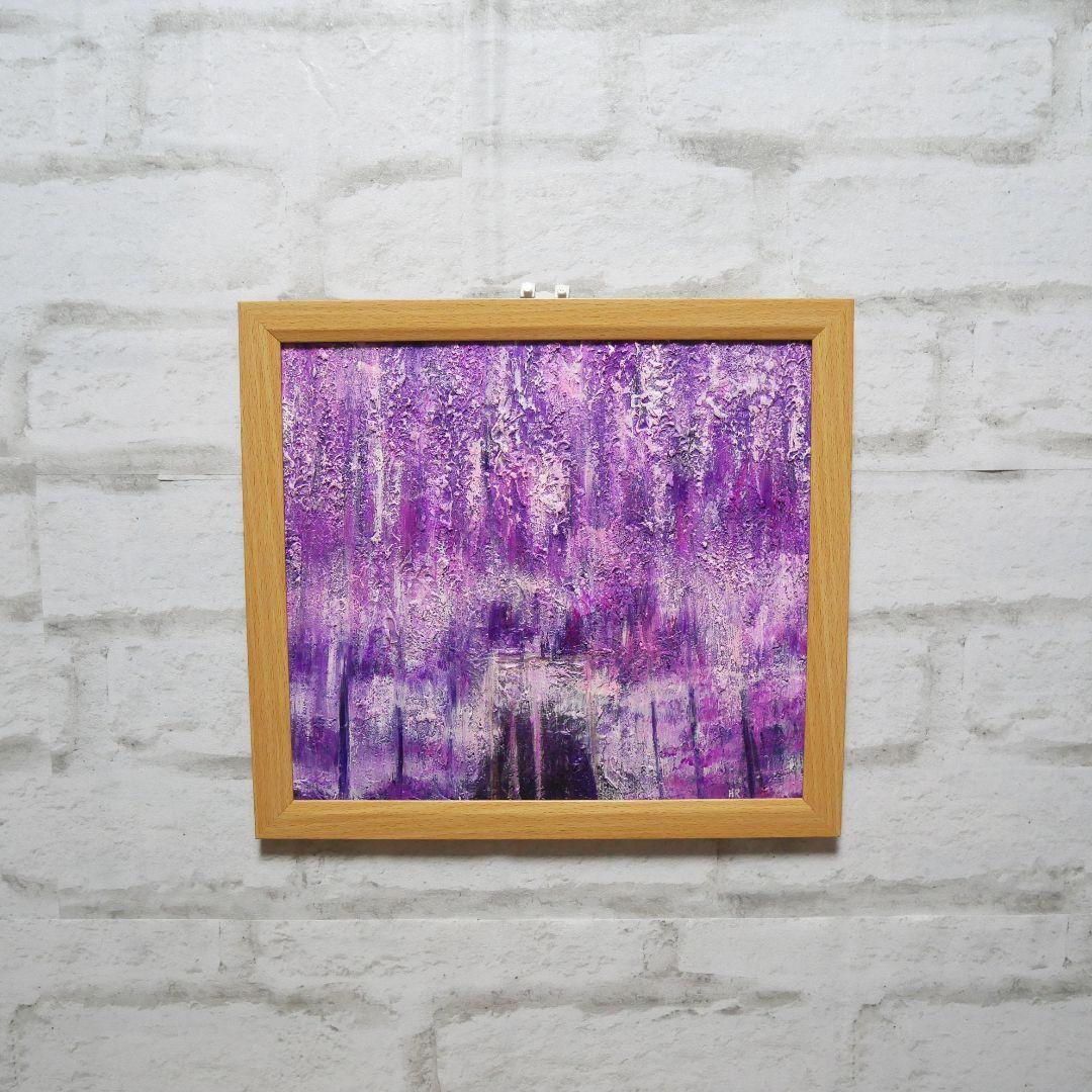 油絵 絵画 【藤の雨】