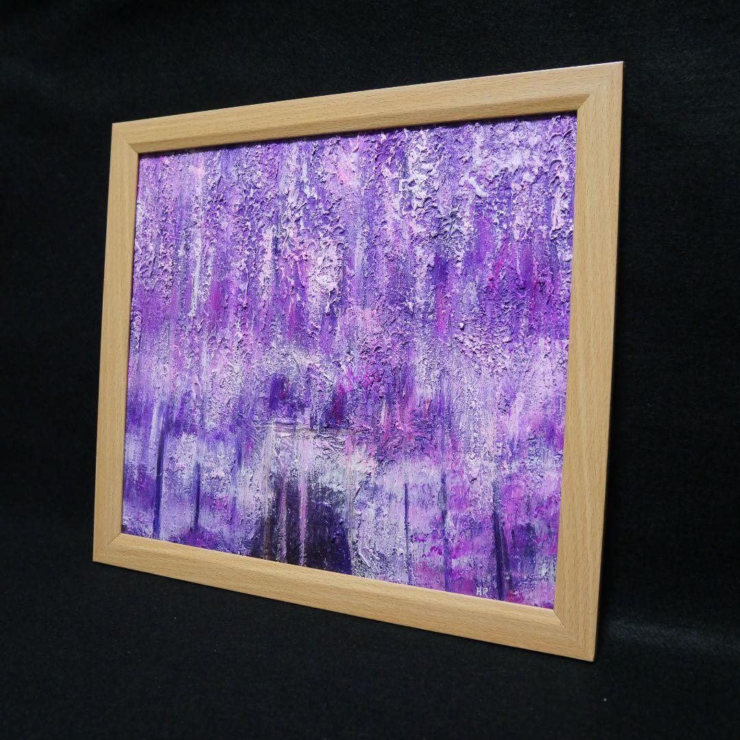 油絵 絵画 【藤の雨】