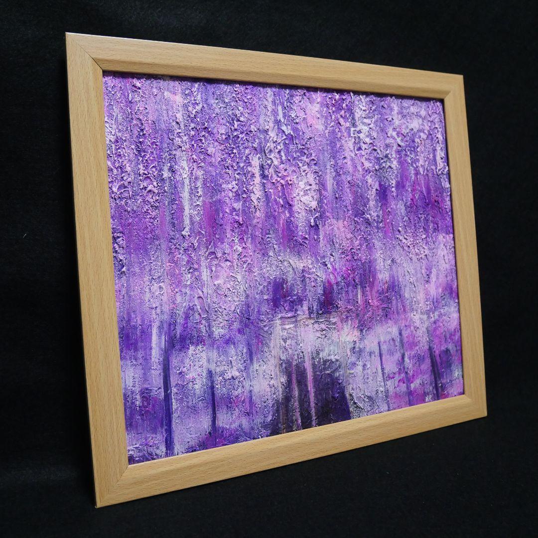 油絵 絵画 【藤の雨】