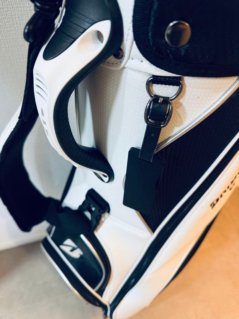 BRIDGESTONEゴルフバッグ 白黒CBG422ブリジストンキャディ