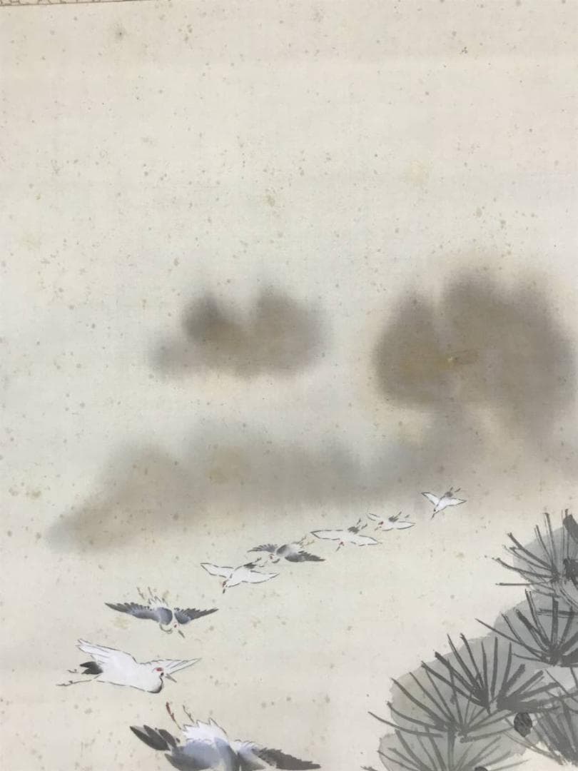 作者不詳/群鶴図/鶴図/掛軸/名家伝来/AB-955