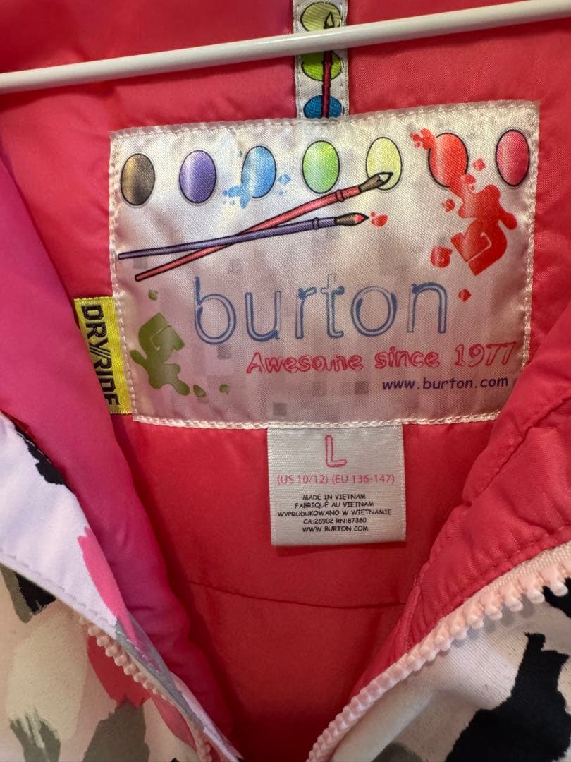 burton スノーボードウェアスキーウェア子供用Lサイズ 150〜160ピンク