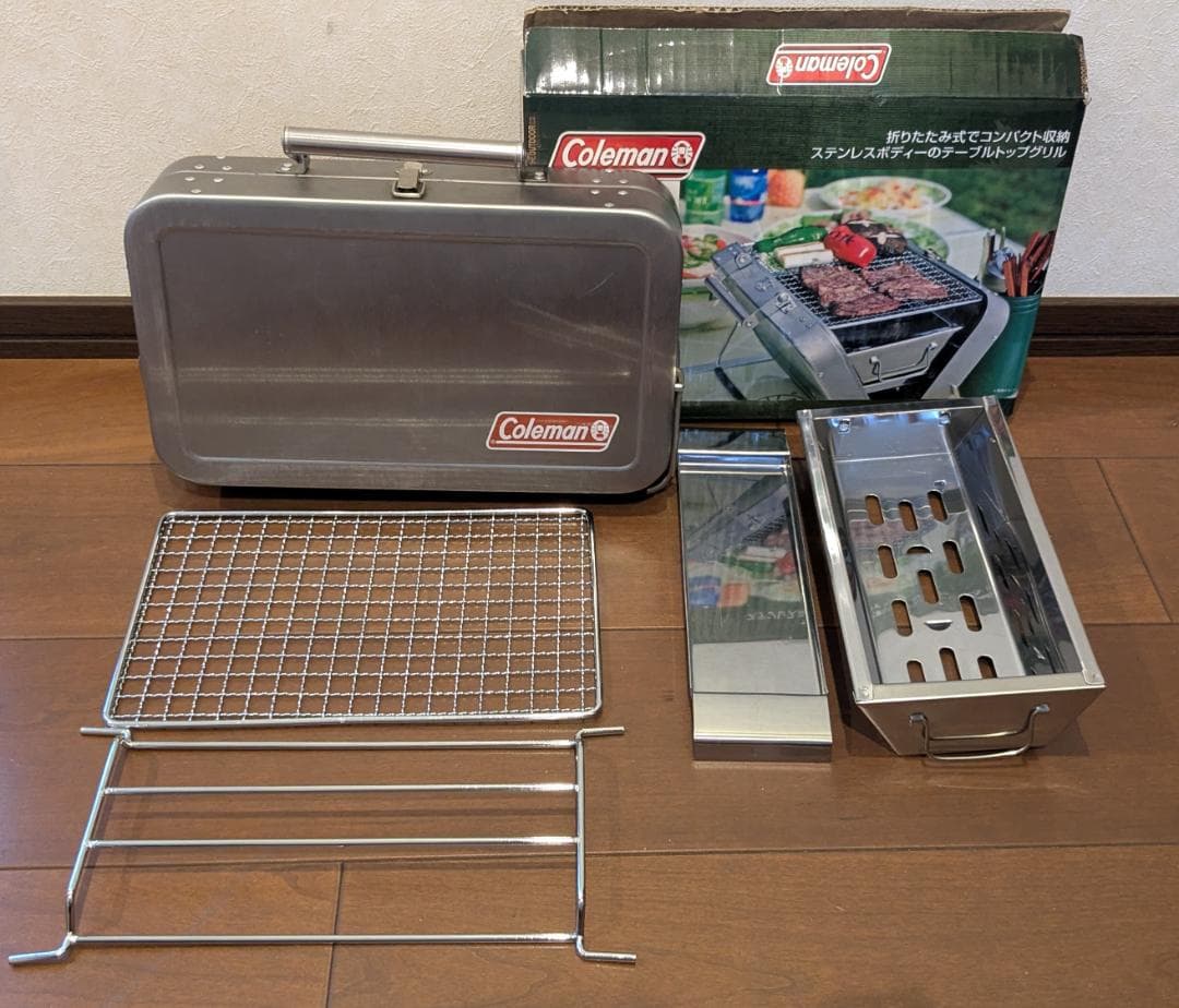 コールマン 170-9308 フォールディングテーブルトップステンレスグリル