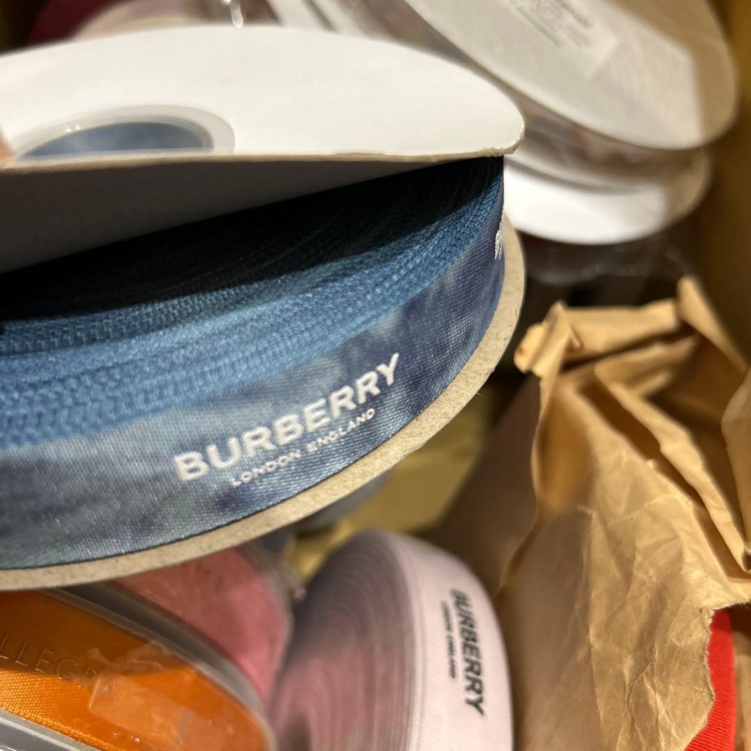 正規品　バーバリー 限定　ラッピング　リボン　デニム