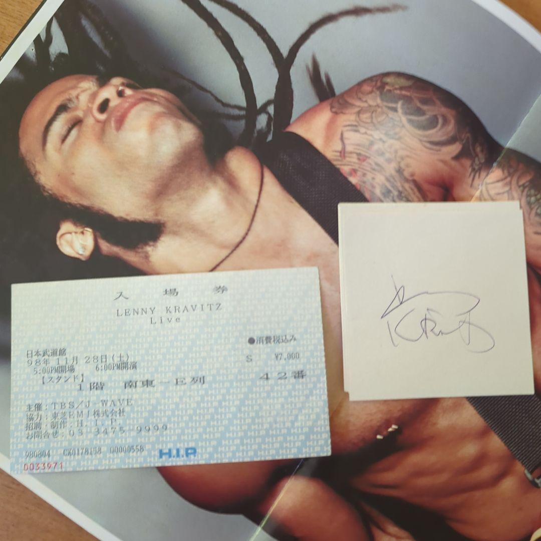 激レア直筆サインレニークラビッツ lenny kravirz ツアーパンフレット