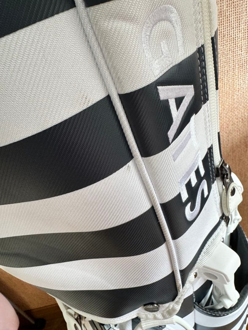 パーリーストライプキャディバッグ 89&ヘッドカバー3点