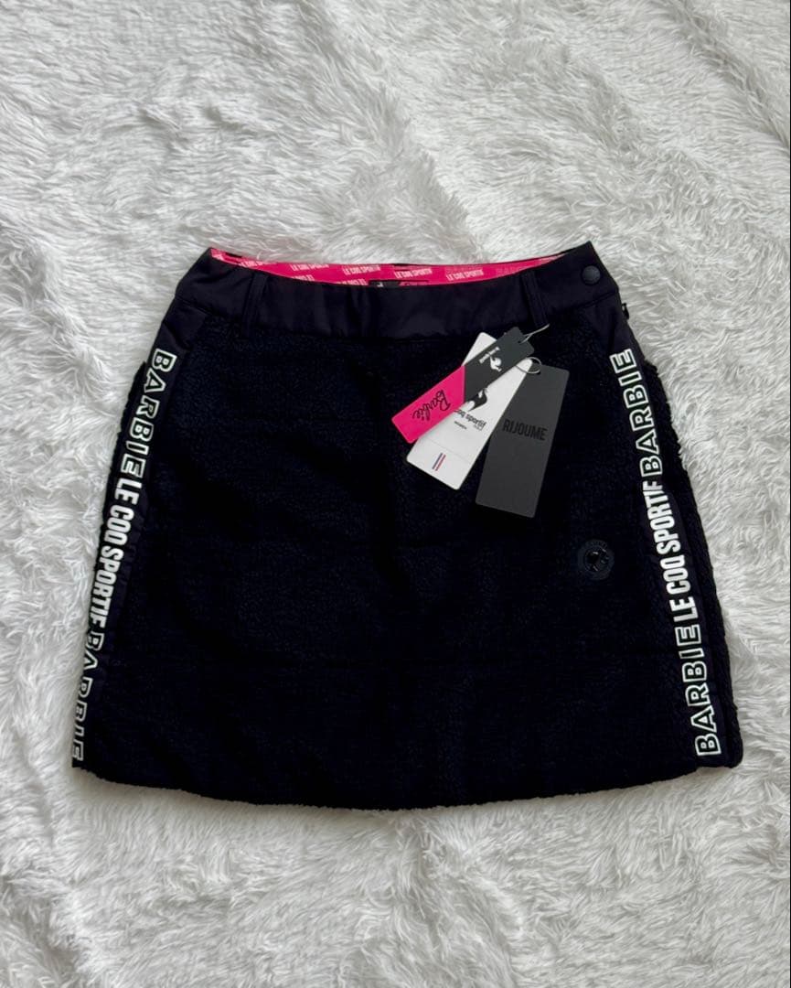 lecoq　ルコックゴルフ　バービーコラボ　ボアスカート 新品　黒　L 11号