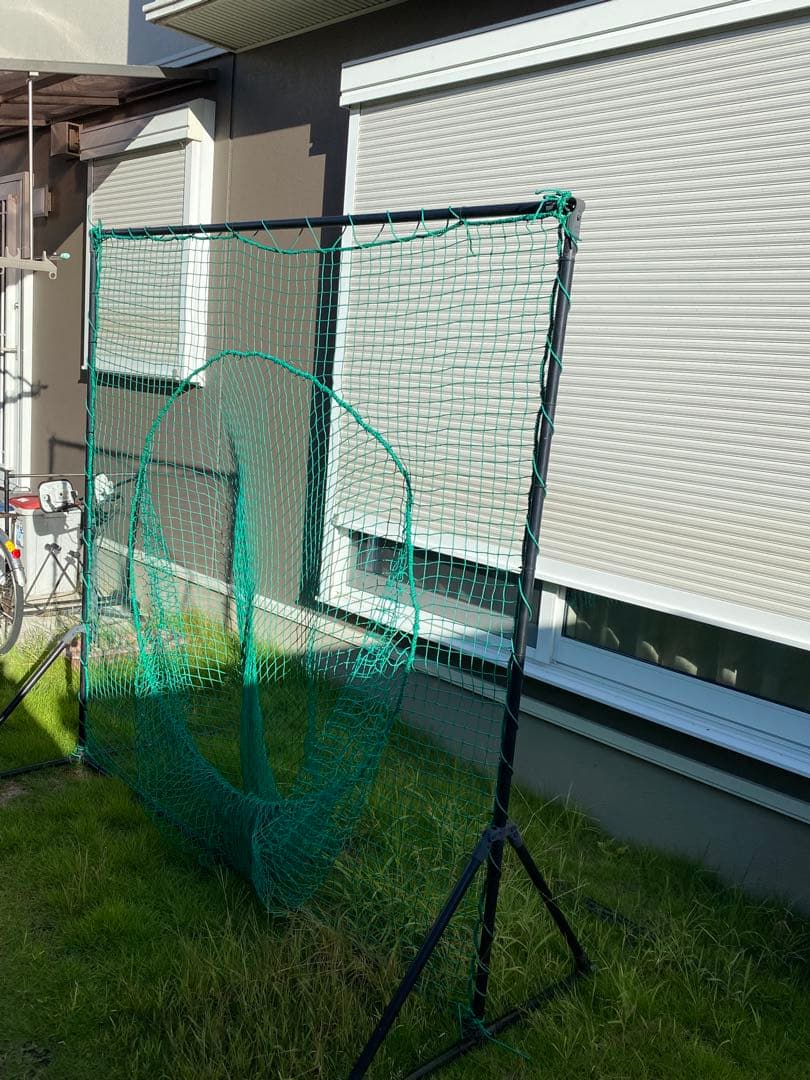 大型バッティングネット グリーン スタンド式