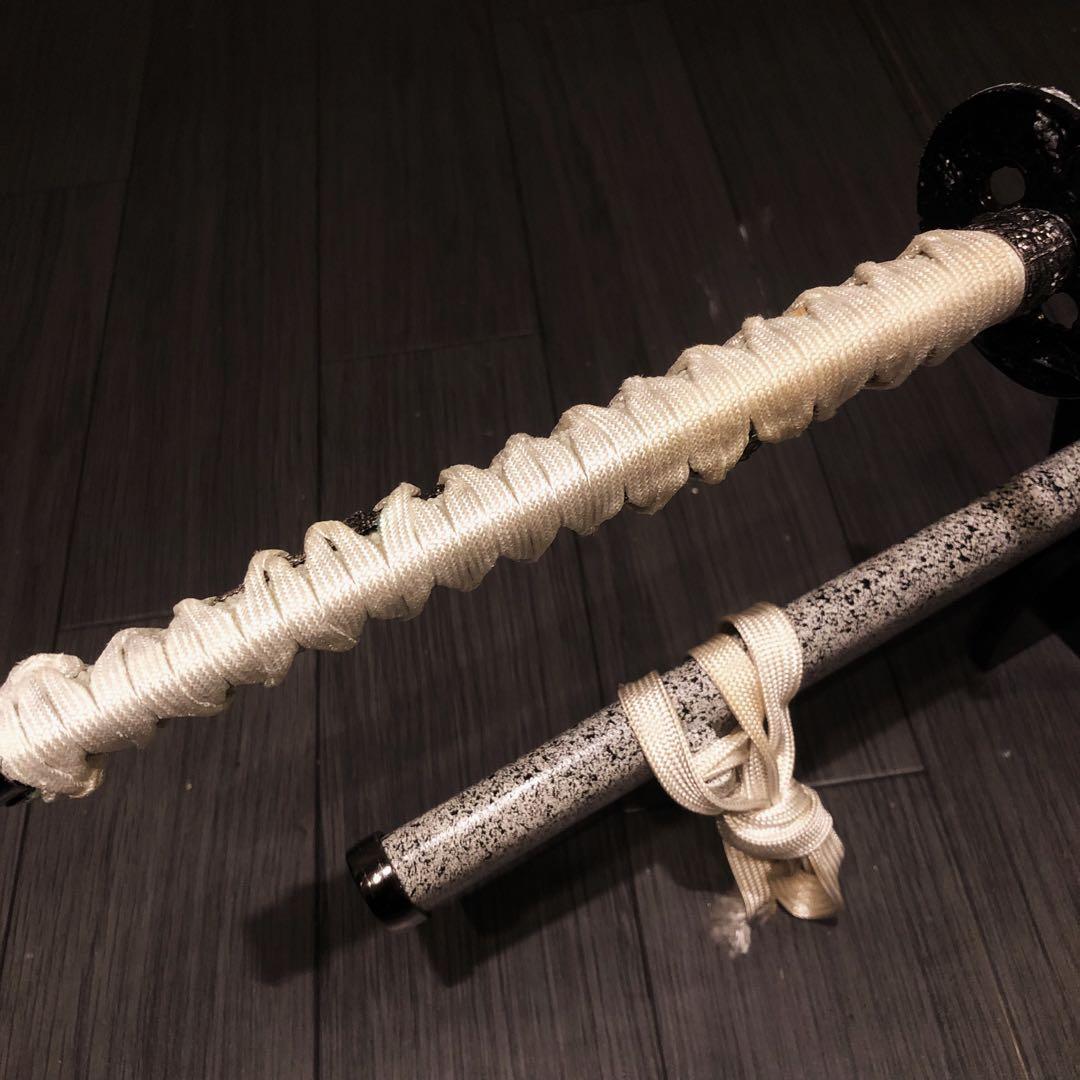 高級模造刀　白拵え　灰鞘　居合刀　太刀　本格模造刀