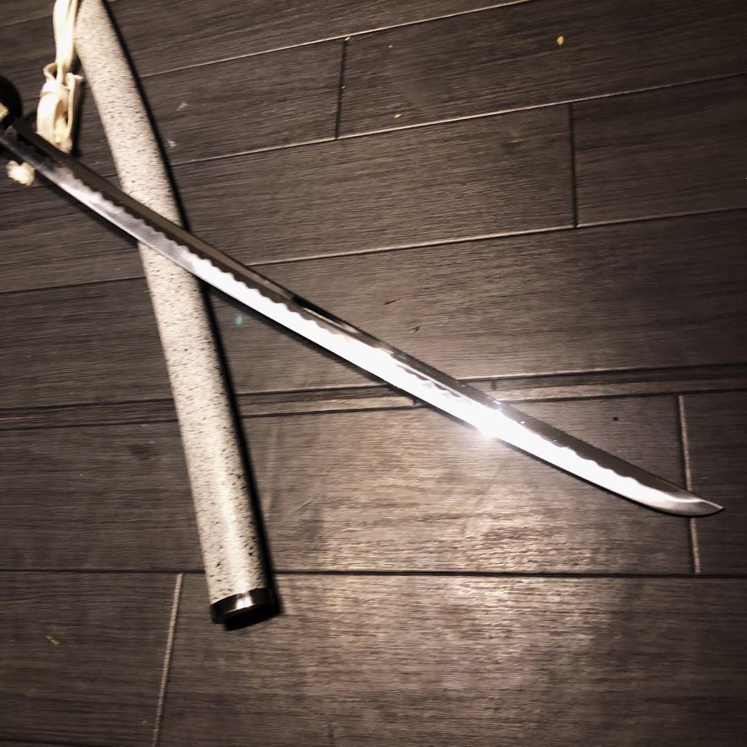 高級模造刀　白拵え　灰鞘　居合刀　太刀　本格模造刀