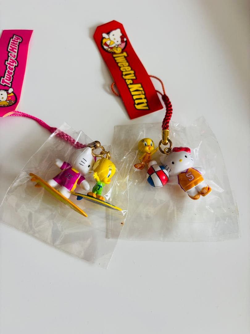 終了の可能性有　キティ　根付　Tweety&kitty 2個セット