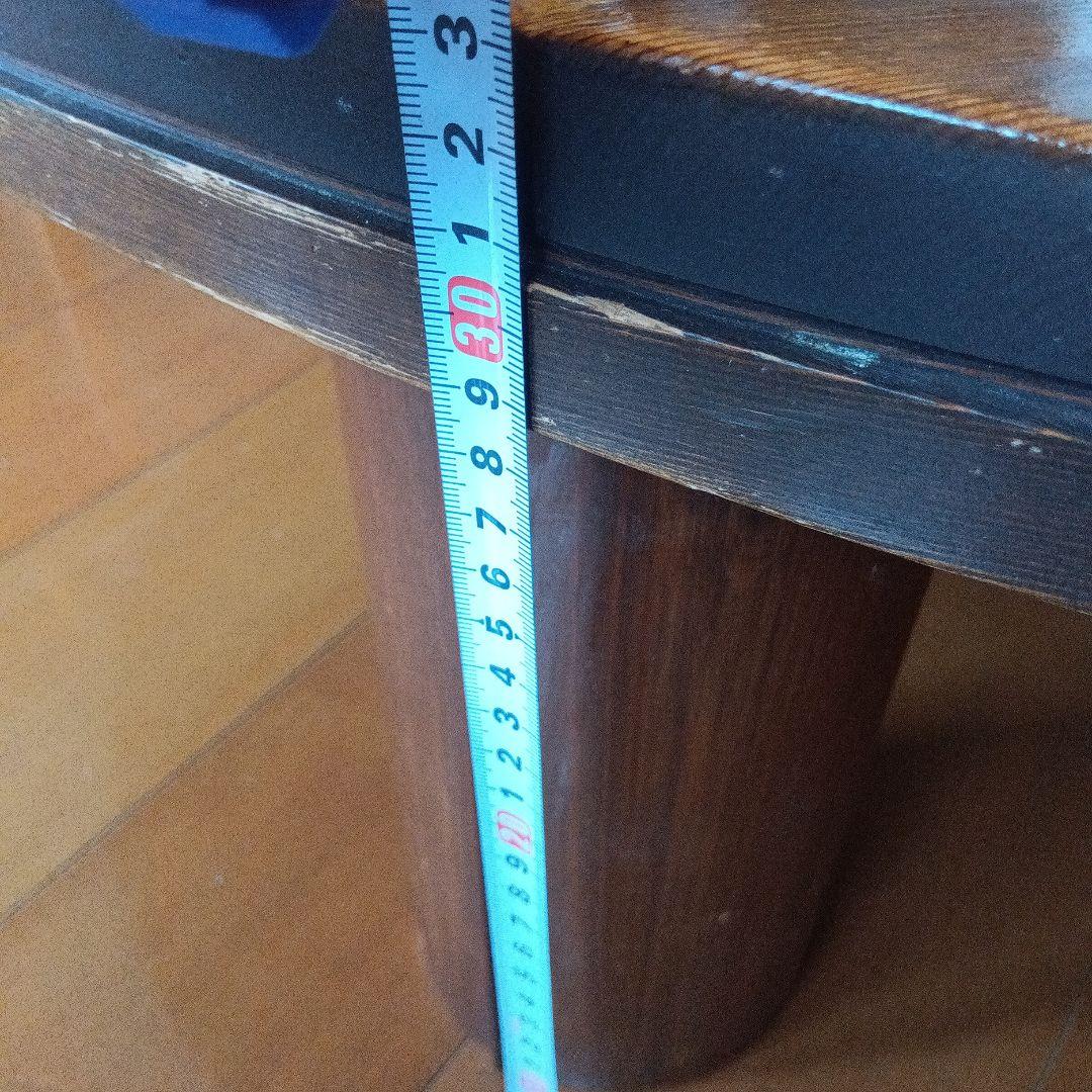 木製円形座卓 ダークブラウン　折りたたみ式