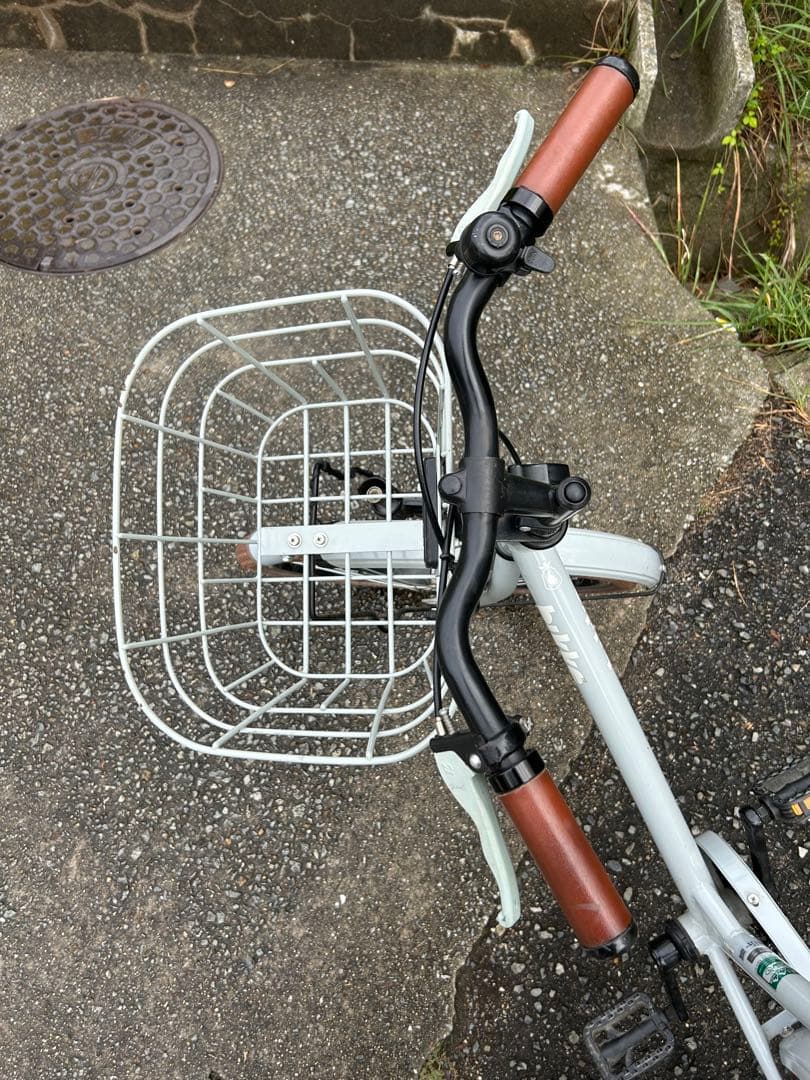 ★引取限定★ bikke j 子供用自転車 ホワイト フロントバスケット付き