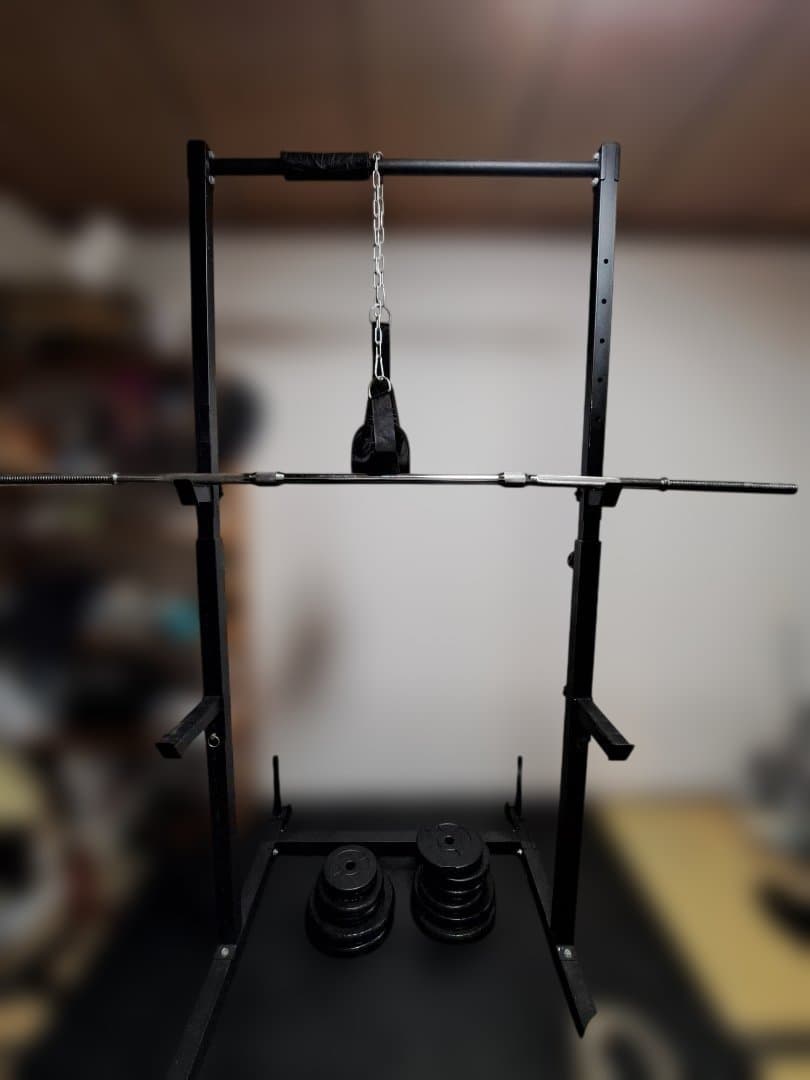 パワーラック　バーベルシャフト・ストッパー・トレーニングベルト付