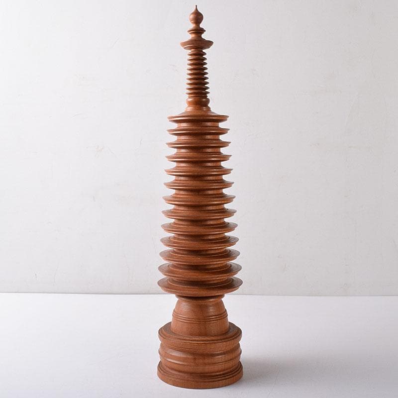 仏教美術　木谷杉峰造　桜古材　法隆寺　拾萬塔　百萬塔　共箱　V　R8387