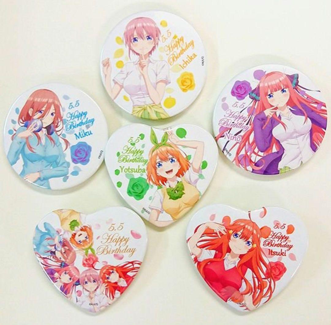 五等分の花嫁 缶バッジ プリロール 誕生日 中野五月