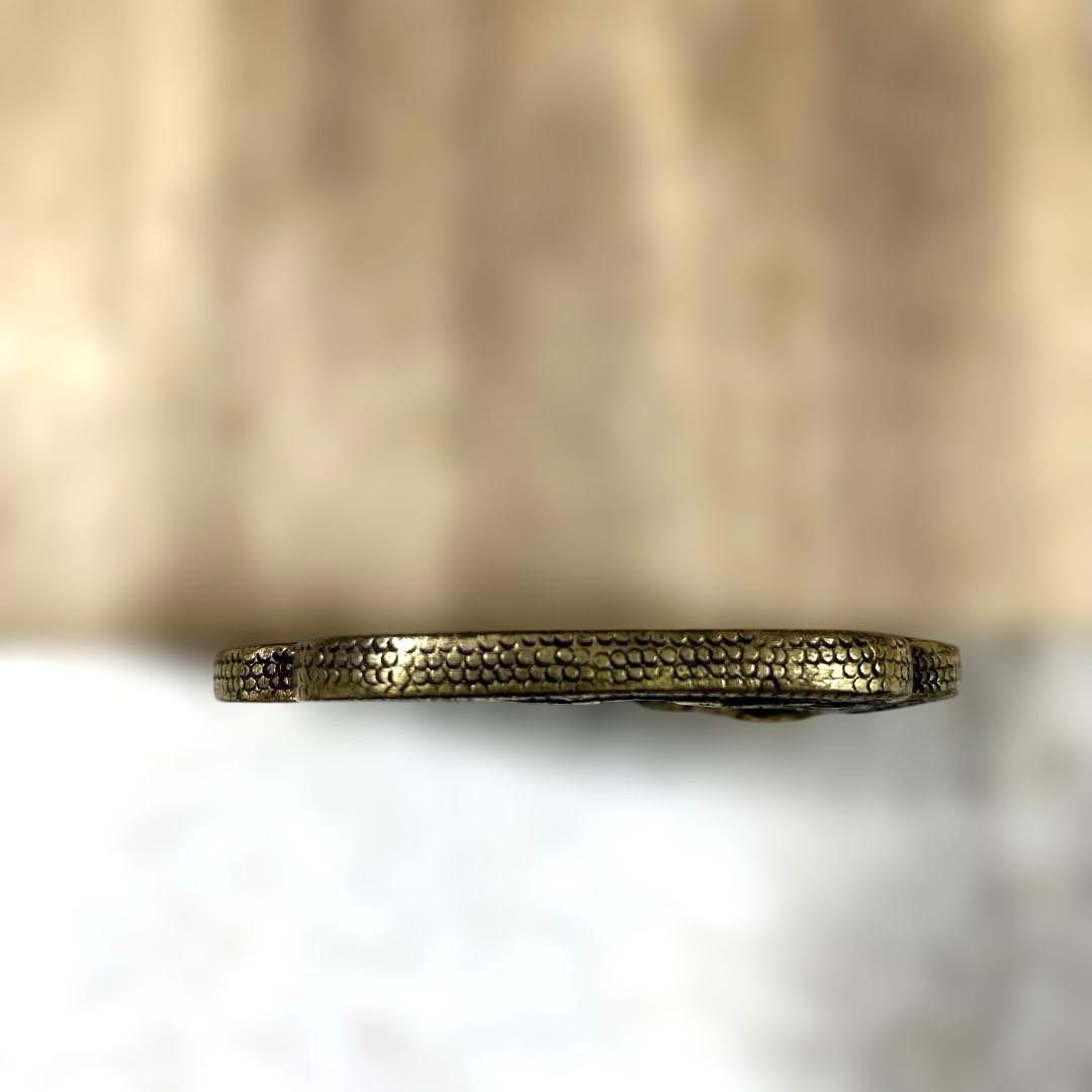 B-58 鍔　銅地　金象嵌　武具　刀装具　日本　骨董品　時代物　美術品　工芸品