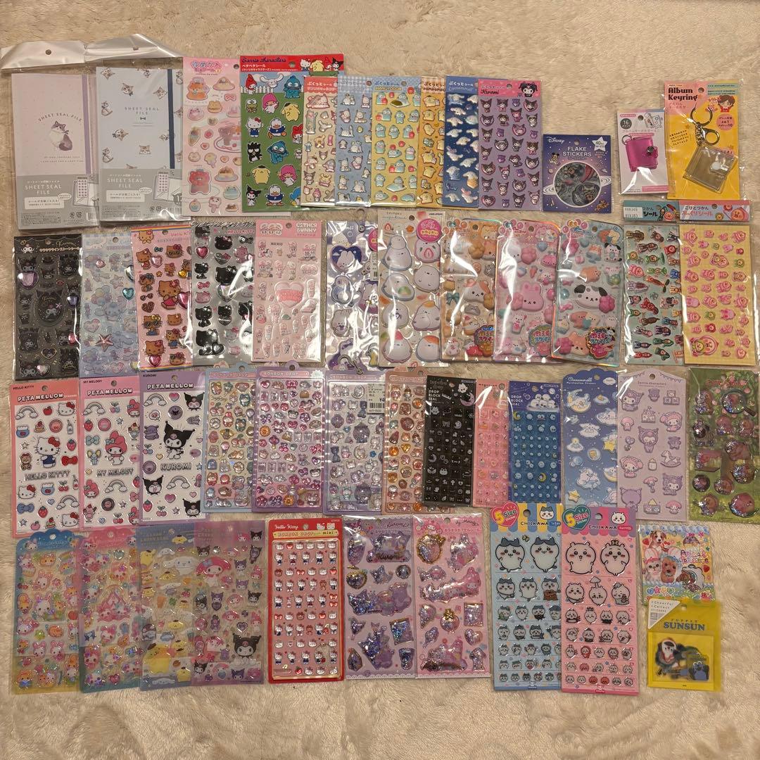 ボンボンドロップシール　肉球　タイル　マシュマロ　シール帳　シール交換　キティ