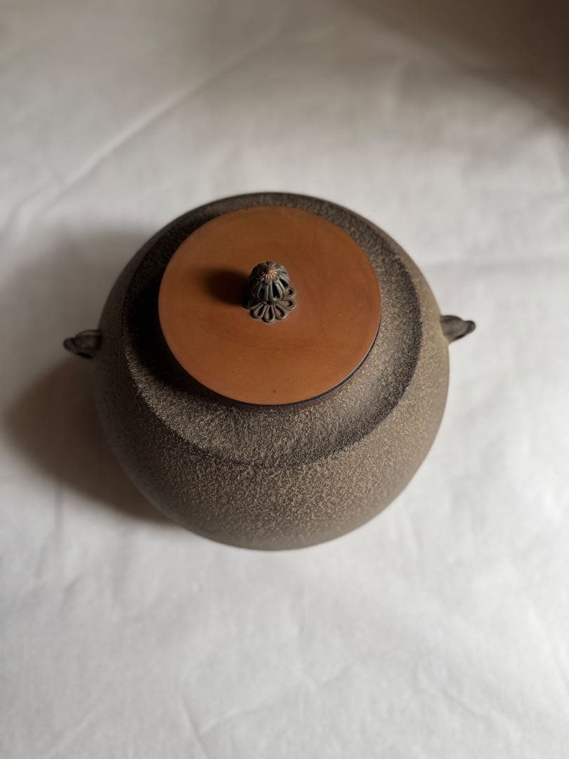 【茶道具】田口釜 茶釜 釜鐶付き