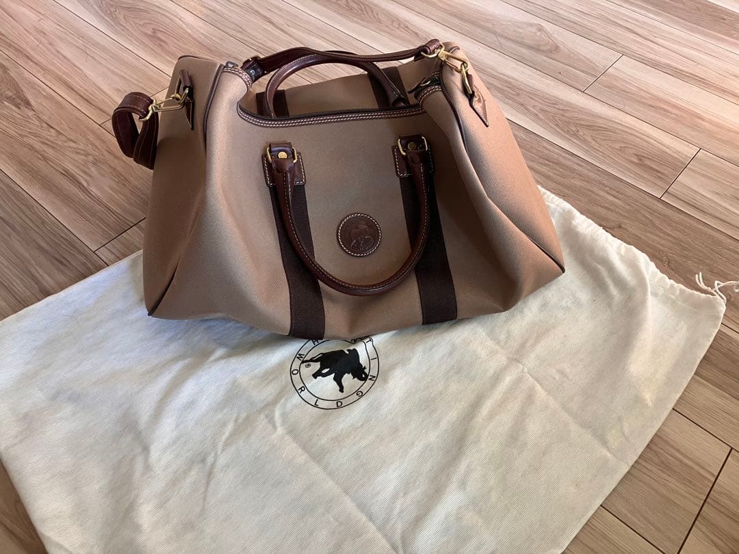 Hunting World ベージュ ボストンバッグ